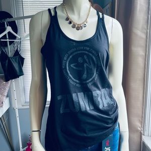Zumba glam tank! Black size M new with tag